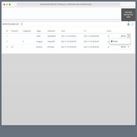 Private Pages PRO for Product, Category, CMS and others