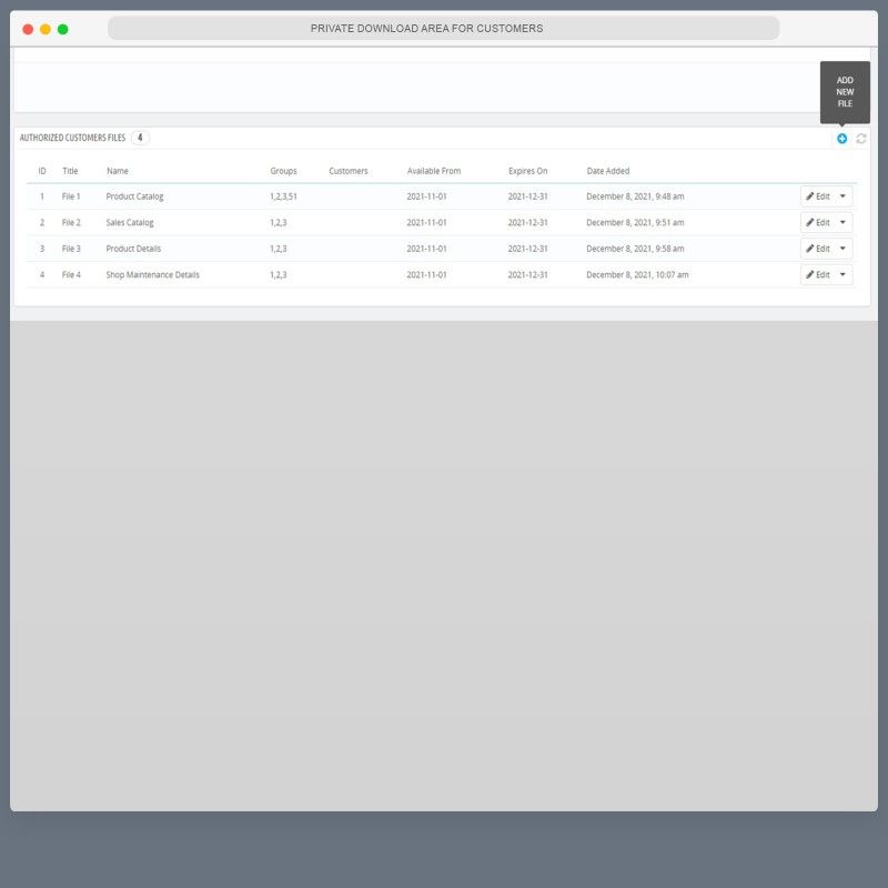 File Area PRO - Public and Private Downloads