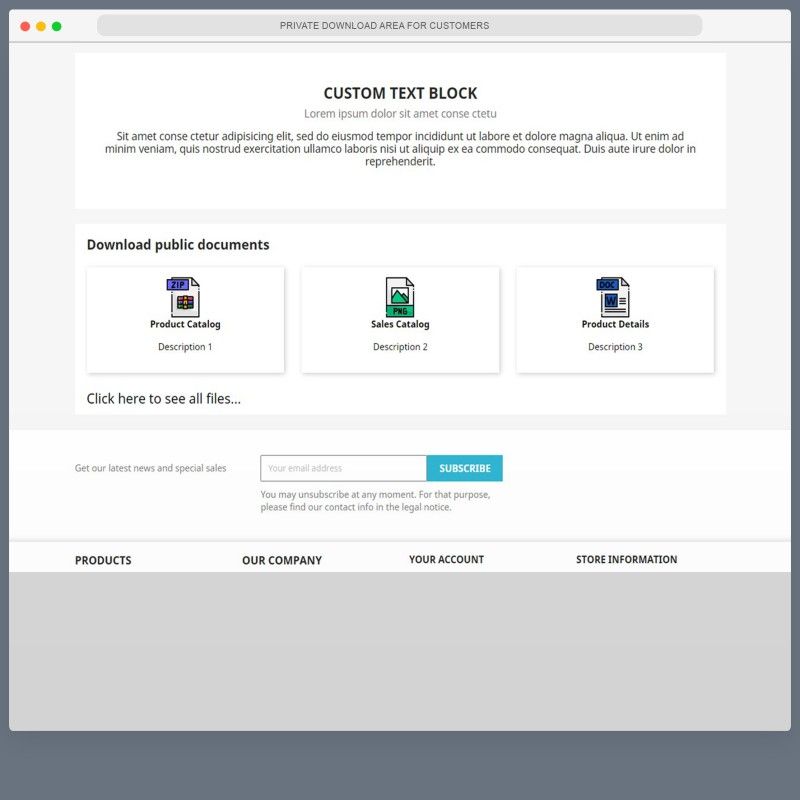 File Area PRO - Public and Private Downloads