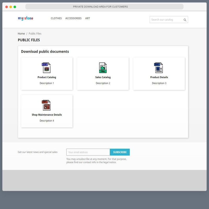 File Area PRO - Public and Private Downloads