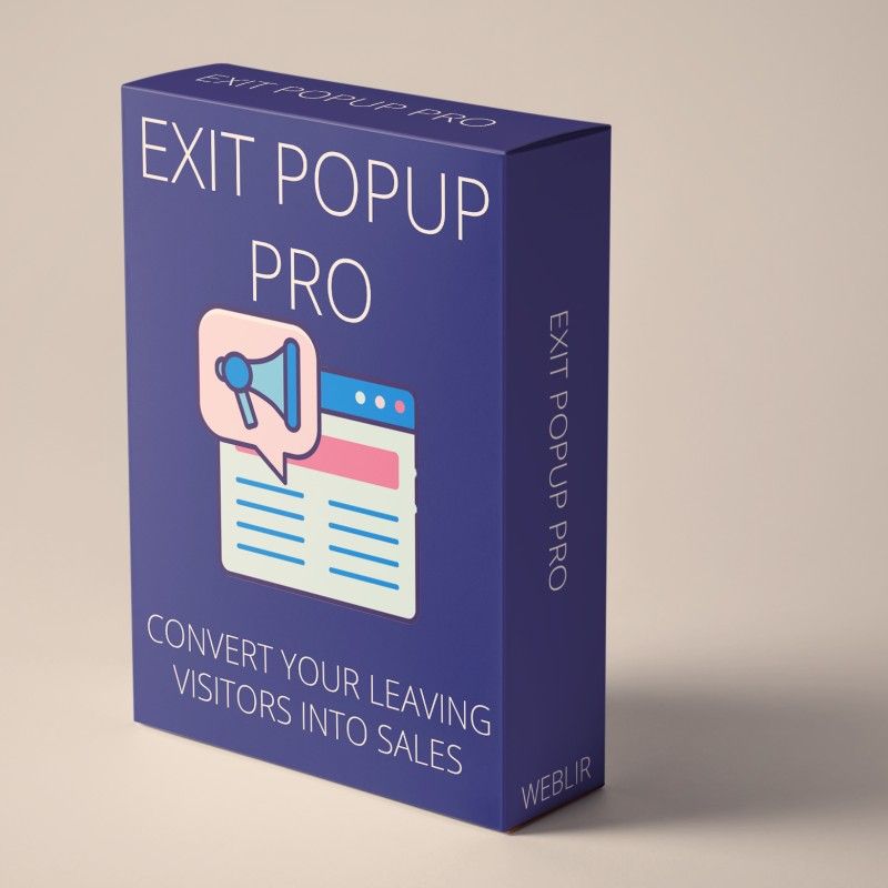 Exit popup PRO - Convert leaving visitor into sale