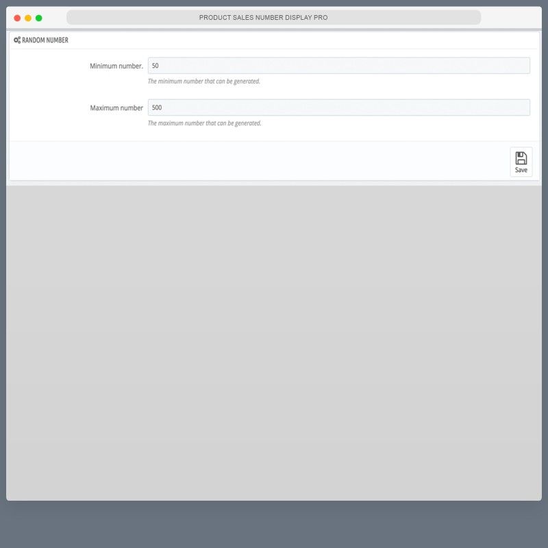 Product Sales number display PRO