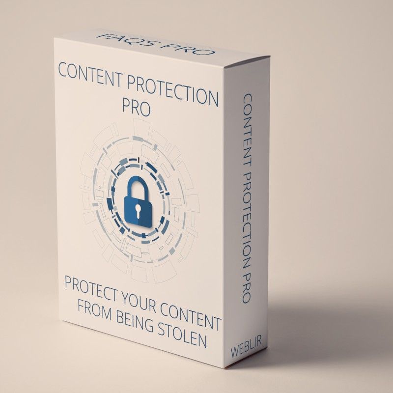 Content Protection PRO - Secure shop data