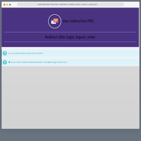 User redirection PRO - For login, logout, order