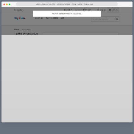 User redirection PRO - For login, logout, order