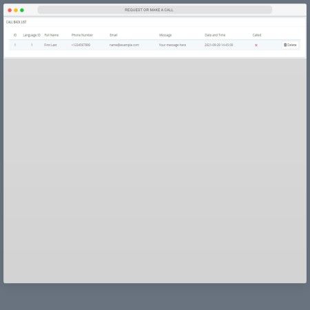Make or Request a Call PRO - Customer call support